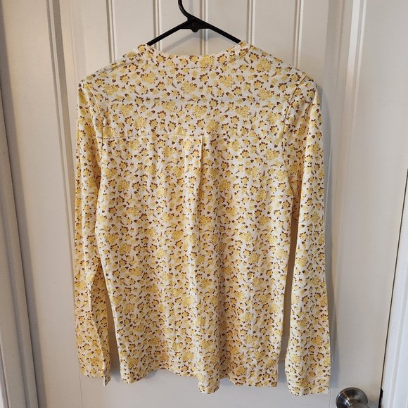 Yellow Rose Long Sleeve Button Down Blouse - Picture 4 of 6